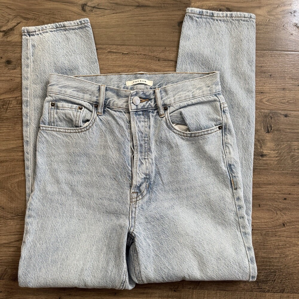 Pacsun Ultra High Rise Slim Light Blue Ankle Jeans Size 26 Button Fly 5 Pockets